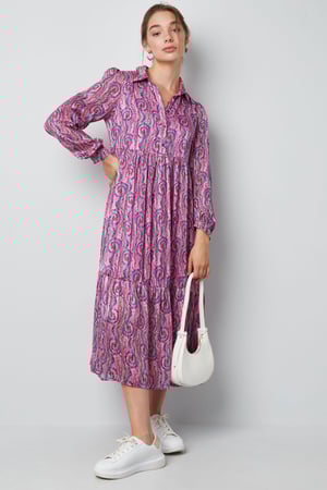 Abito stampa paisley rosa multi h5 Immagine6